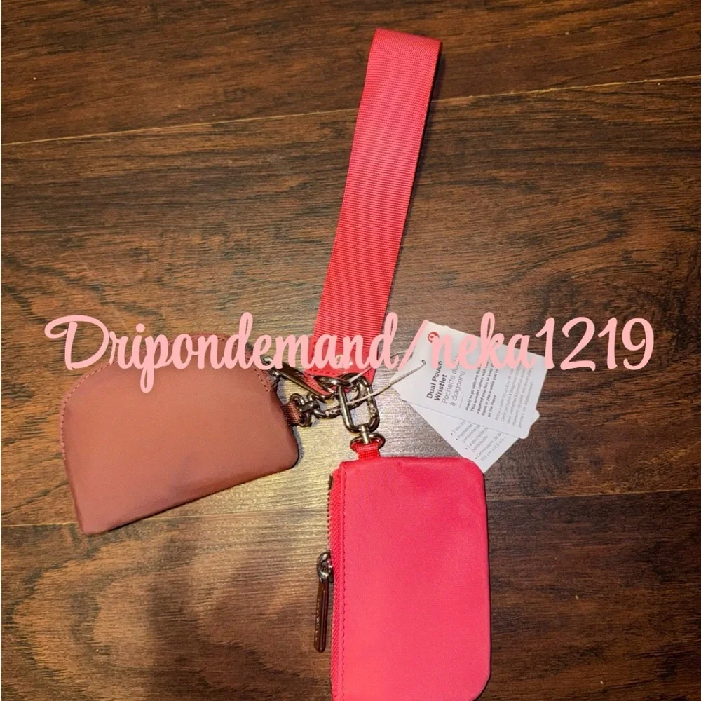 Lululemon Dual Pouch Wristlet- Ancient Copper/Glaze Pink